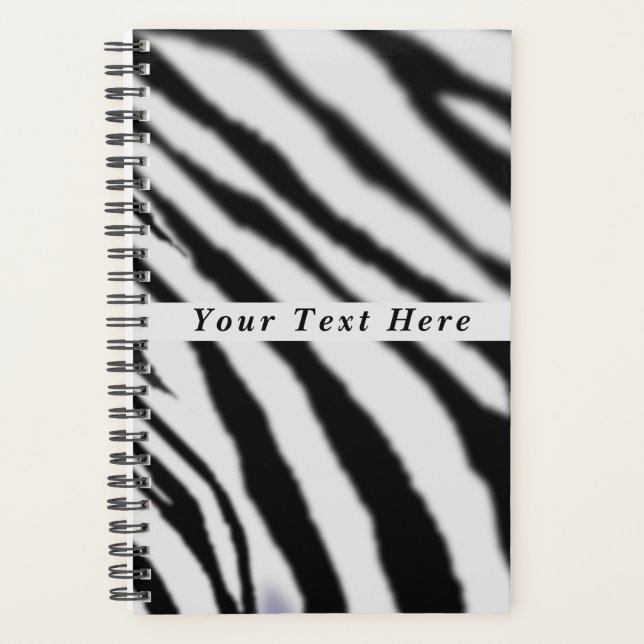 Zebra - Customisable - Add Your Text / Name - Planner (Front)