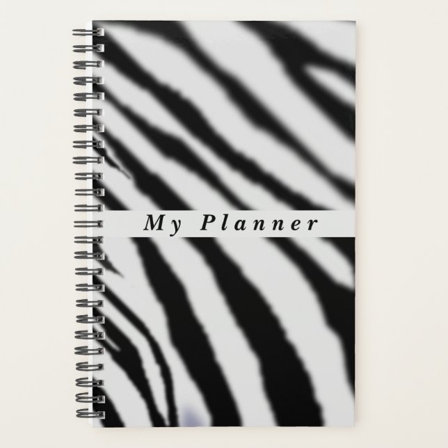 Zebra - Customisable - Add Your Text / Name Planner (Front)