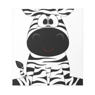Zebra Cute Animal Stripes Jungle Safari Whimsical Notepad