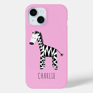 Zebra cute kids iPhone 15 case