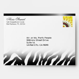 Zebra Damask Fabulous Custom A7 Envelope