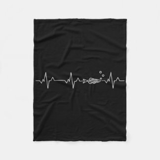 Zebra Danio Fish Heartbeat - Zebrafish Danio Rerio Fleece Blanket