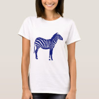 Zebra - Dark Cobalt Blue and White