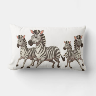 Zebra Dash: Savannah Adventures Lumbar Cushion