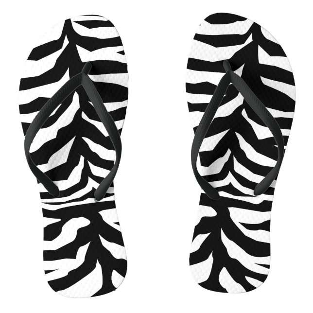 Zebra decoration  jandals (Footbed)