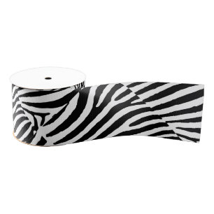 Zebra Design 3"Wide Grosgrain Ribbon 10 Yard Spool