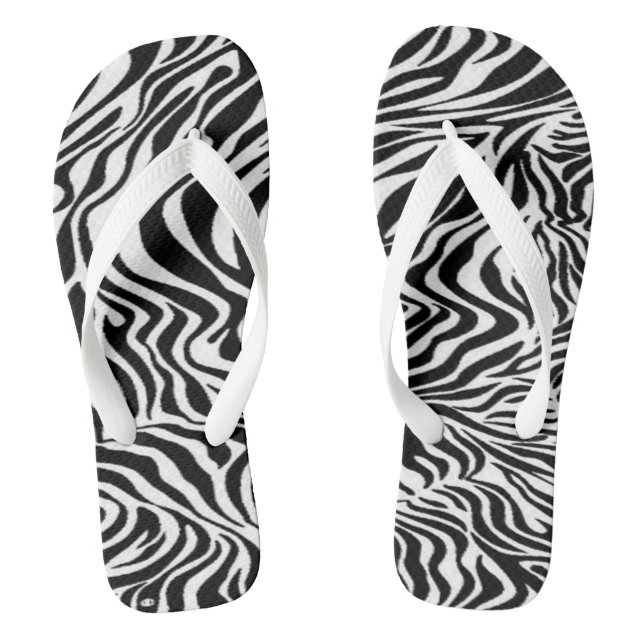 Zebra design  jandals (Footbed)