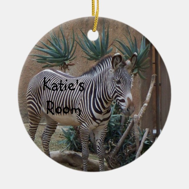 Zebra Door Hanger Ornament (Front)