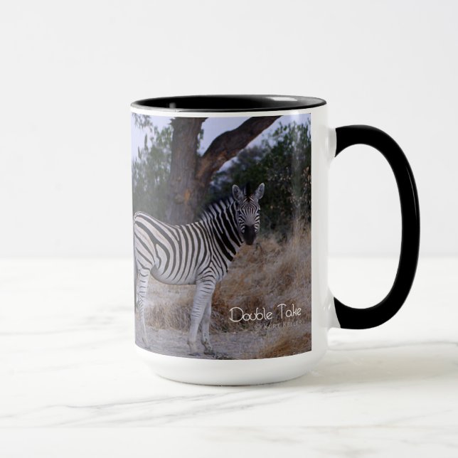 Zebra Double Take Photo Mug (Right)