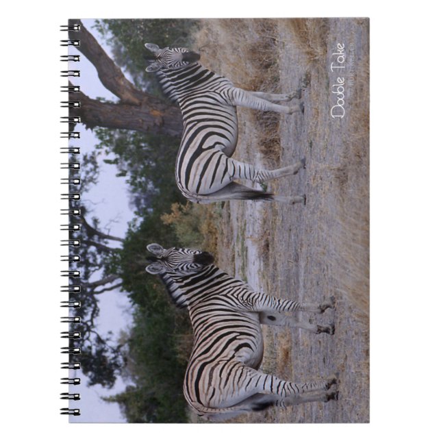 Zebra Double Take Photo Spiral Notebook (Front)