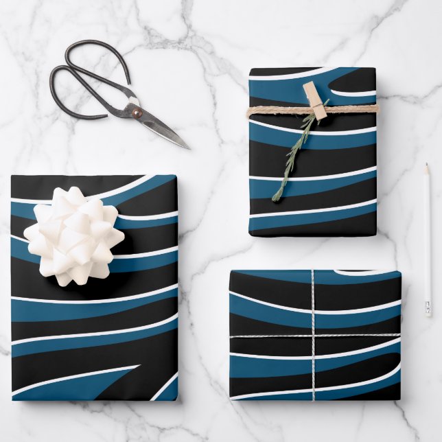 Zebra-Effect Gift Paper Sheet, to offer, (Front)