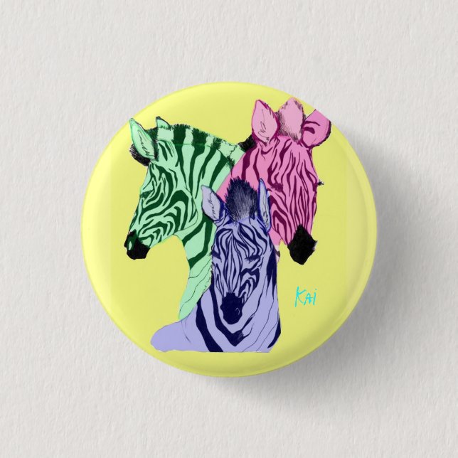 Zebra Eyesore 3 Cm Round Badge (Front)