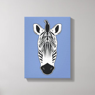 Zebra Face Canvas Print