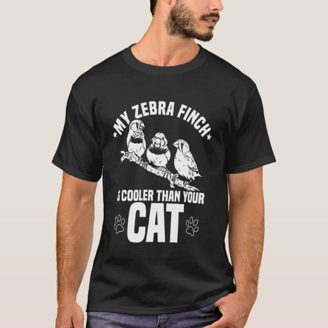 Zebra Finch Bird Lover Cute Pet 7 T-Shirt (Front)