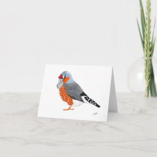 Zebra Finch Note Card