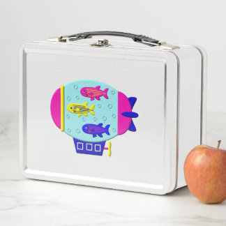 Zebra Fish in a Zeppelin Metal Lunch Box