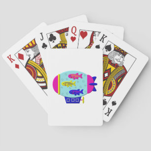 Zebra Fish in a Zeppelin Playing Cards