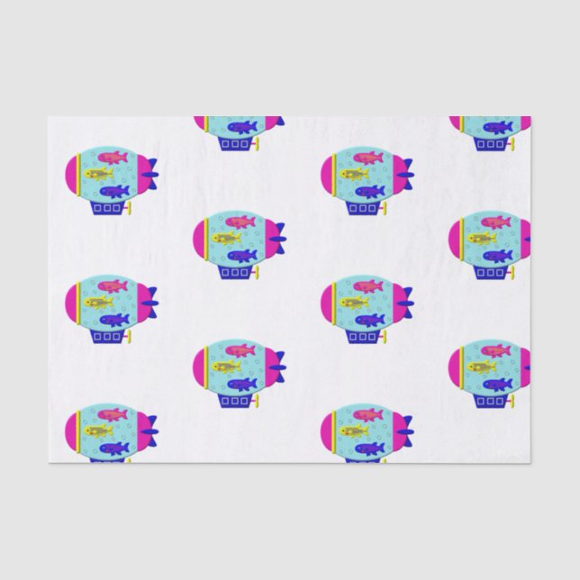 Zebra Fish in a Zeppelin Tissue Paper (Front)
