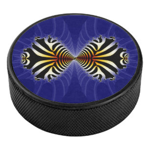 Zebra Fish Kiss Hockey Puck