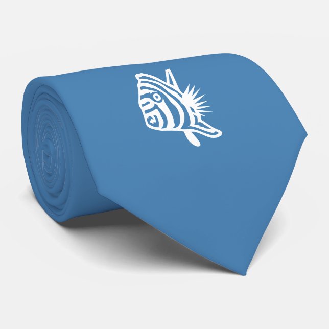 Zebra Fish Tie (Rolled)