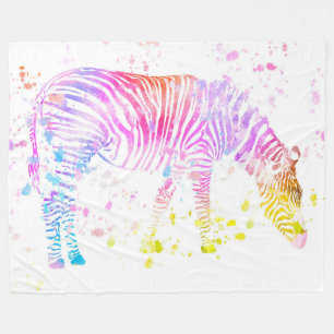 Zebra Fleece Blanket