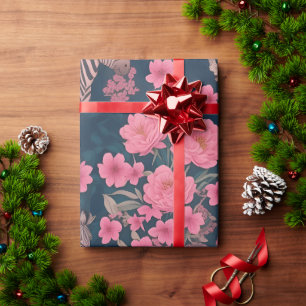 Zebra Floral Colourful Personalised Pattern Wrapping Paper