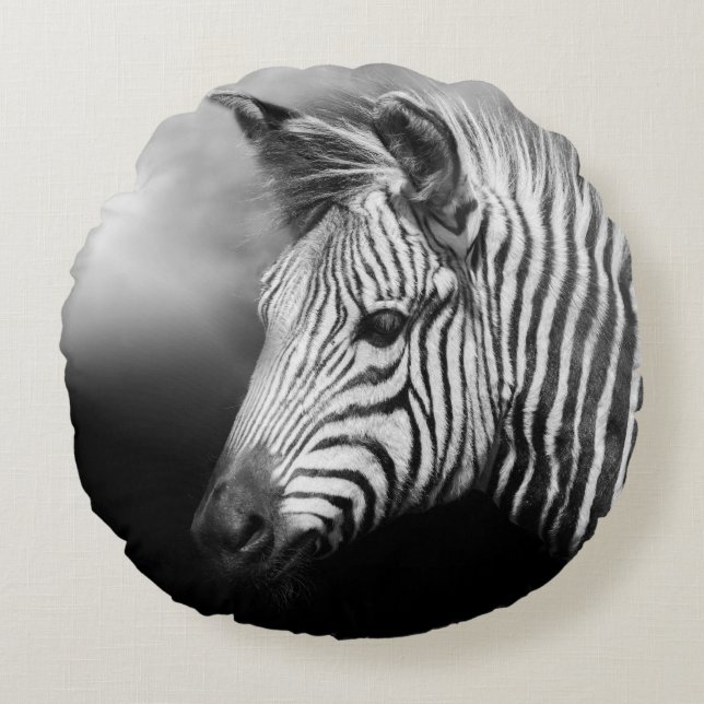Zebra Foal Round Cushion (Front)
