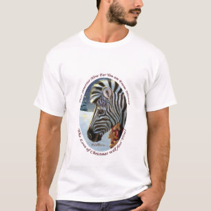 Zebra For Christmas Adult T-Shirt