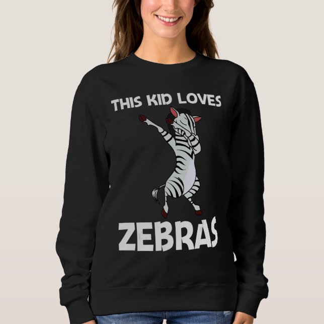Zebra For Kids Boys African Zoo Animal Sweatshirt (Front)