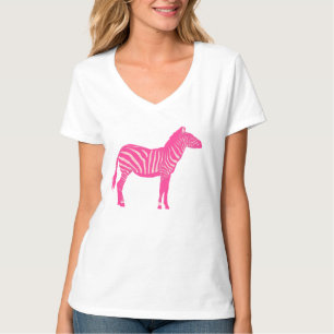 Zebra - Fuchsia and light pink T-Shirt