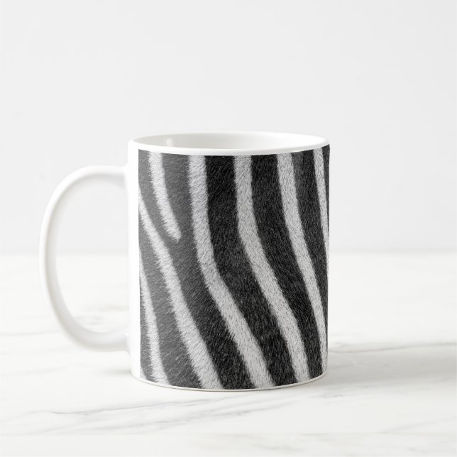 Zebra Fur Animal Pattern Coffee Mug (Left)