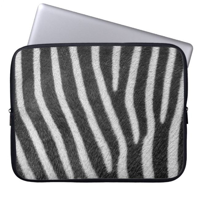 Zebra Fur Animal Pattern Laptop Sleeve (Front)