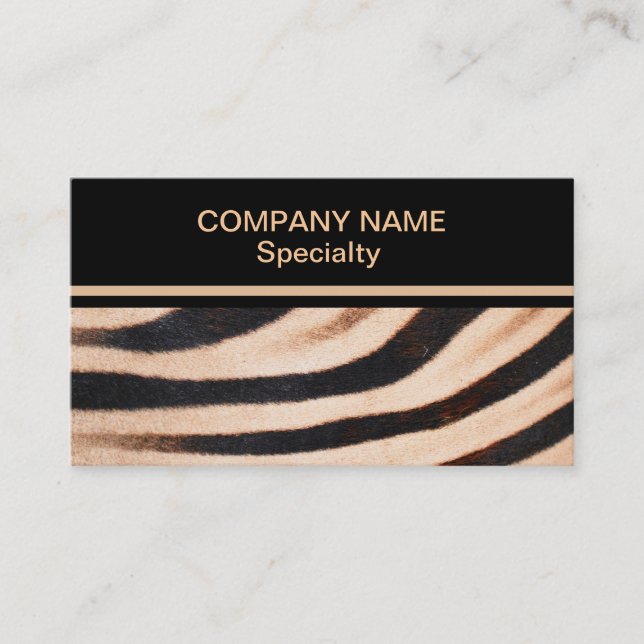 Zebra Fur Business Card (Front)
