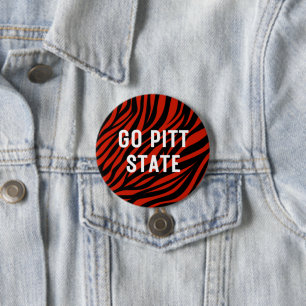 Zebra Go Pitt State 7.5 Cm Round Badge