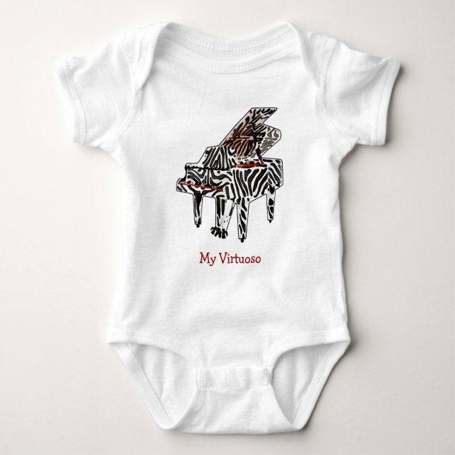 Zebra Grand Piano - Infant Creeper UNISEX (Front)