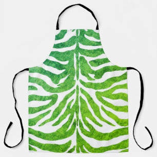 Zebra green print Apron