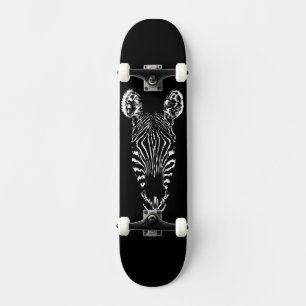 Zebra Head Black Skateboard