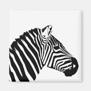 Zebra head magnet
