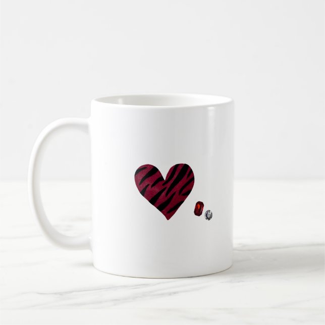 Zebra-heart Coffee Mug (Left)