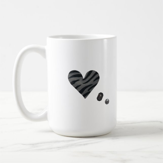 Zebra-heart Coffee Mug (Left)