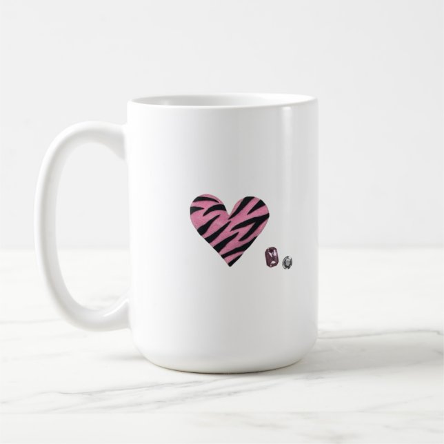 Zebra-heart Coffee Mug (Left)