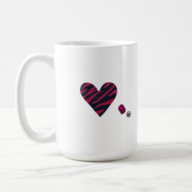 Zebra-heart Coffee Mug (Left)
