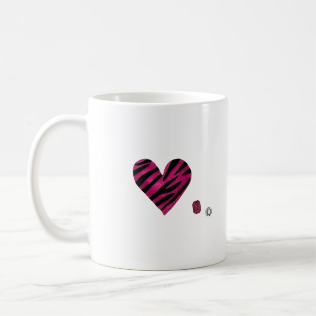 Zebra-heart Coffee Mug (Left)