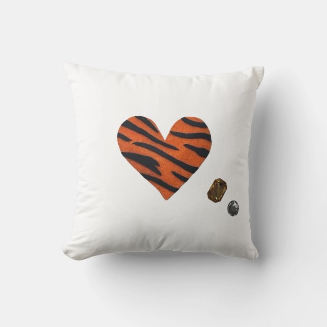 Zebra Heart Cushion (Front)
