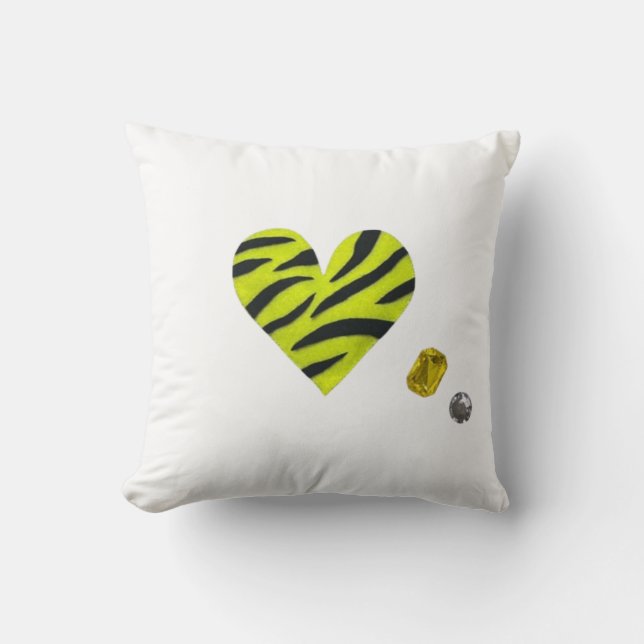 Zebra-heart Cushion (Front)