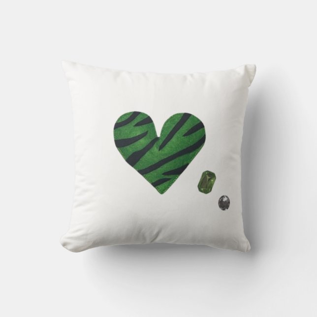 Zebra-heart Cushion (Front)