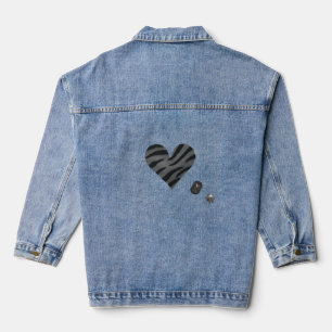 Zebra-heart Denim Jacket