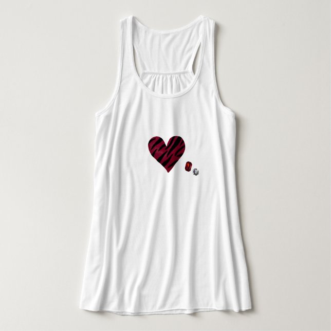 Zebra-heart Singlet (Design Front)