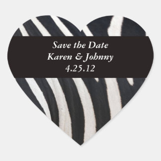 Zebra Heart Sticker