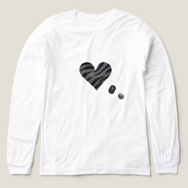 Zebra-heart Tri-Blend Shirt (Design Front)